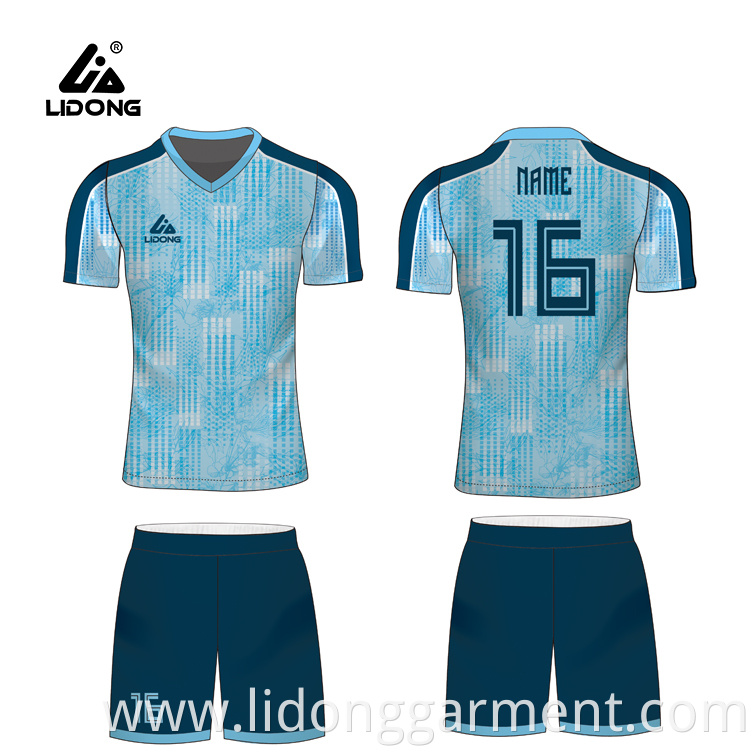 Factory Supplier Wholesale China Sublimation Latest Designs Youth Football Jersey Soccer Shirt Team Wear